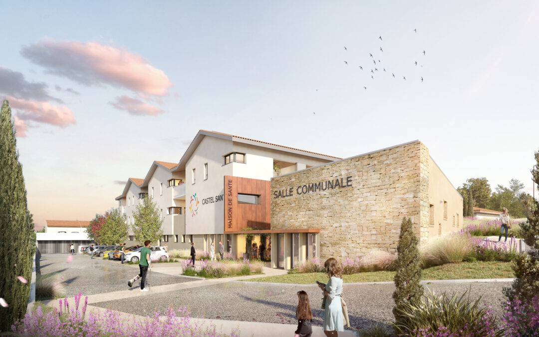Construction d’un bâtiment à usage mixte : un tiers lieu de santé,  une salle communale et des logements seniors – Châteauneuf-du-Rhône (26)